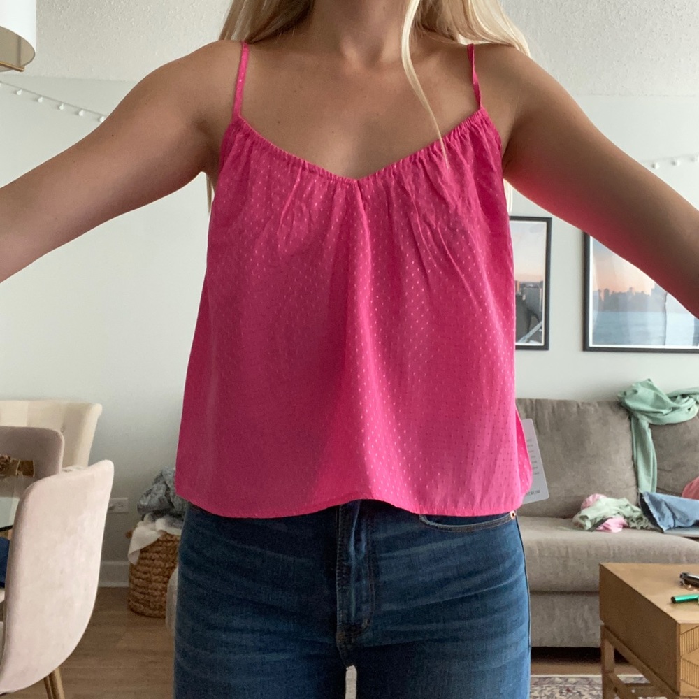 Silky pink tank top NWT